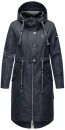 Navahoo Josinaa Damen leichte Damen Übergangs Jacke Mantel mit Kapuze B863 Navy-Gr.L