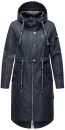 Navahoo Josinaa Damen leichte Damen Übergangs Jacke Mantel mit Kapuze B863 Navy-Gr.3XL