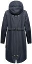Navahoo Josinaa Damen leichte Damen Übergangs Jacke Mantel mit Kapuze B863 Navy-Gr.3XL