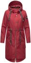 Navahoo Josinaa Damen leichte Damen Übergangs Jacke Mantel mit Kapuze B863 Bordeaux-Gr.XS