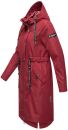 Navahoo Josinaa Damen leichte Damen Übergangs Jacke Mantel mit Kapuze B863 Bordeaux-Gr.XS