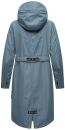 Navahoo Josinaa Damen leichte Damen Übergangs Jacke Mantel mit Kapuze B863 Blau-Gr.S