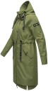 Navahoo Josinaa Damen leichte Damen Übergangs Jacke Mantel mit Kapuze B863 Olive-Gr.XS