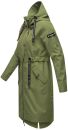 Navahoo Josinaa Damen leichte Damen Übergangs Jacke Mantel mit Kapuze B863 Olive-Gr.S