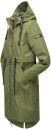 Navahoo Josinaa Damen leichte Damen Übergangs Jacke Mantel mit Kapuze B863 Olive-Gr.S
