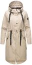 Navahoo Josinaa Damen leichte Damen Übergangs Jacke Mantel mit Kapuze B863 Hellgrau-Gr.XL