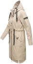 Navahoo Josinaa Damen leichte Damen Übergangs Jacke Mantel mit Kapuze B863 Hellgrau-Gr.XL