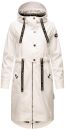 Navahoo Josinaa Damen leichte Damen Übergangs Jacke Mantel mit Kapuze B863 Weiss-Gr.XS
