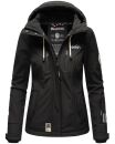 Marikoo Kleinezicke Damen Outdoor  Softshell Jacke Übergangsjacke B864 Schwarz-Gr.S