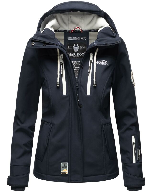 Marikoo Kleinezicke Damen Outdoor  Softshell Jacke Übergangsjacke B864 Blau-Gr.S