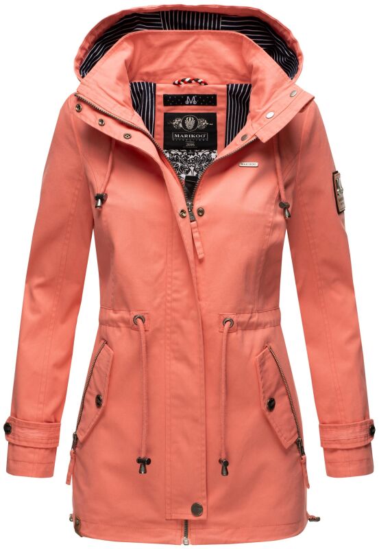 Marikoo Nyokoo leichte Damen Übergangs Jacke mit Kapuze B690 Coral Größe S - Gr. 36