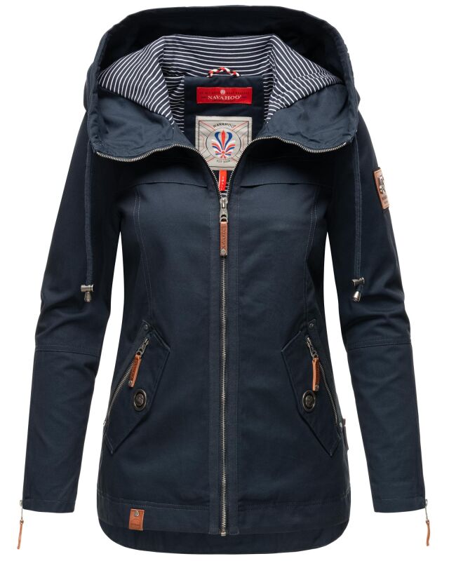 Navahoo Wekoo Damen Übergangs Jacke mit Kapuze B692 Navy Größe L - Gr. 40