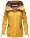 Navahoo Wekoo Damen Übergangs Jacke mit Kapuze B692 Senfgelb Größe XS - Gr. 34