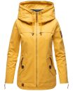 Navahoo Wekoo Damen Übergangs Jacke mit Kapuze B692 Senfgelb Größe XS - Gr. 34