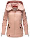 Navahoo Wekoo Damen Übergangs Jacke mit Kapuze B692 Light Rose Muster Größe S - Gr. 36