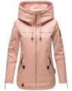 Navahoo Wekoo Damen Übergangs Jacke mit Kapuze B692 Light Rose Muster Größe S - Gr. 36
