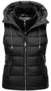 Marikoo Taisaa Damen Stepp Weste Übergangsjacke mit Stehkragen B866 Schwarz-Gr.XL