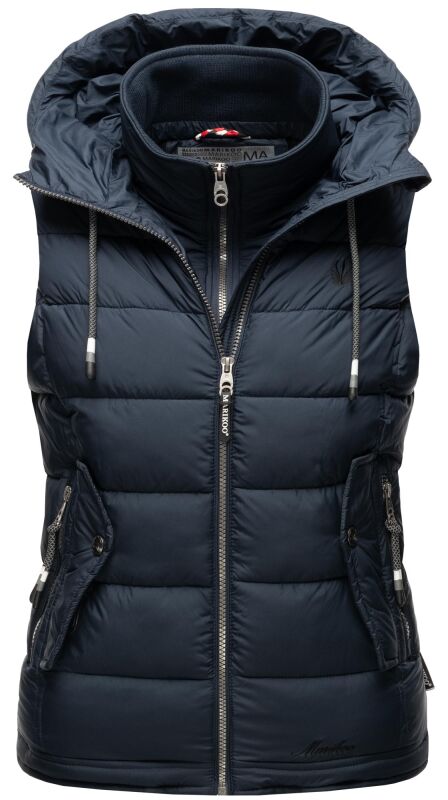 Marikoo Taisaa Damen Stepp Weste Übergangsjacke mit Stehkragen B866 Navy-Gr.XS