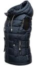 Marikoo Taisaa Damen Stepp Weste Übergangsjacke mit Stehkragen B866 Navy-Gr.XS