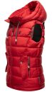 Marikoo Taisaa Damen Stepp Weste Übergangsjacke mit Stehkragen B866 Rot-Gr.L