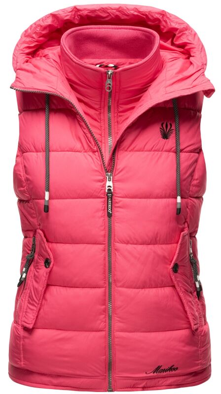Marikoo Taisaa Damen Stepp Weste Übergangsjacke mit Stehkragen B866 Pink-Gr.XS
