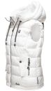 Marikoo Taisaa Damen Stepp Weste Übergangsjacke mit Stehkragen B866 Weiss-Gr.XS