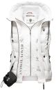 Marikoo Taisaa Damen Stepp Weste Übergangsjacke mit Stehkragen B866 Weiss-Gr.XS