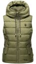 Marikoo Taisaa Damen Stepp Weste Übergangsjacke mit Stehkragen B866 Olive-Gr.XXL