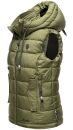 Marikoo Taisaa Damen Stepp Weste Übergangsjacke mit Stehkragen B866 Olive-Gr.XXL