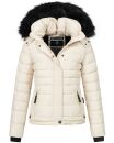 Navahoo warme Damen Winterjacke Kurzjacke gefüttert B301 Beige Größe M - Gr. 38