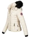 Navahoo warme Damen Winterjacke Kurzjacke gefüttert B301 Beige Größe XXL - Gr. 44