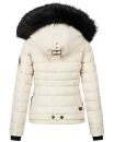 Navahoo warme Damen Winterjacke Kurzjacke gefüttert B301 Beige Größe XXL - Gr. 44