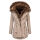 Navahoo Daria warme Damen Winterjacke Parka mit Kunstfell Kragen B380 Beige Größe XS - Gr. 34
