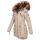 Navahoo Daria warme Damen Winterjacke Parka mit Kunstfell Kragen B380 Beige Größe XS - Gr. 34