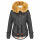 Navahoo Pearl Damen Winter Jacke mit Kunstfell B643 Anthrazit Größe XS - Gr. 34