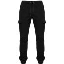Alessandro Salvarini Herren Designer Cargo Stoff Hose Cargohose Regular Fit NEU O031 Schwarz W40 L34