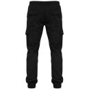 Alessandro Salvarini Herren Designer Cargo Stoff Hose Cargohose Regular Fit NEU O031 Schwarz W40 L34