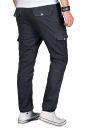 Alessandro Salvarini Herren Designer Cargo Stoff Hose Cargohose Regular Fit NEU O031 Anthrazit W40 L34