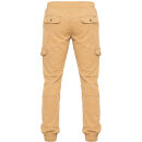 Alessandro Salvarini Herren Designer Cargo Stoff Hose Cargohose Regular Fit NEU O031 Beige W36 L34