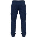 Alessandro Salvarini Herren Designer Cargo Stoff Hose Cargohose Regular Fit NEU O031 Dunkelblau W31 L34