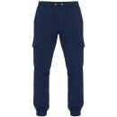 Alessandro Salvarini Herren Designer Cargo Stoff Hose Cargohose Regular Fit NEU O031 Dunkelblau W38 L32