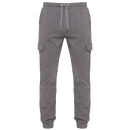 Alessandro Salvarini Herren Designer Cargo Stoff Hose Cargohose Regular Fit NEU O031 Grau W36 L32