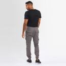 Alessandro Salvarini Herren Designer Cargo Stoff Hose Cargohose Regular Fit NEU O031 Grau W38 L34