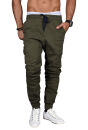 Alessandro Salvarini Herren Designer Cargo Stoff Hose...