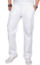 Alessandro Salvarini Herren leichte Sommer Hose O-034 - Weiss-W32-L30
