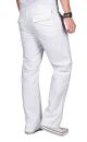 Alessandro Salvarini Herren leichte Sommer Hose O-034 - Weiss-W32-L30