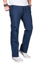 Alessandro Salvarini Herren leichte Sommer Hose O-034 - Dunkelblau-W33-L30