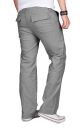 Alessandro Salvarini Herren leichte Sommer Hose O-034 - Hellgrau-W29-L32