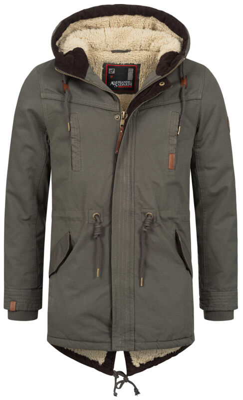 Alessandro Salvarini Herren Winterparka O280 Dunkelgrau L
