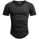 Alessandro Salvarini Herren T-Shirts O076 Schwarz M